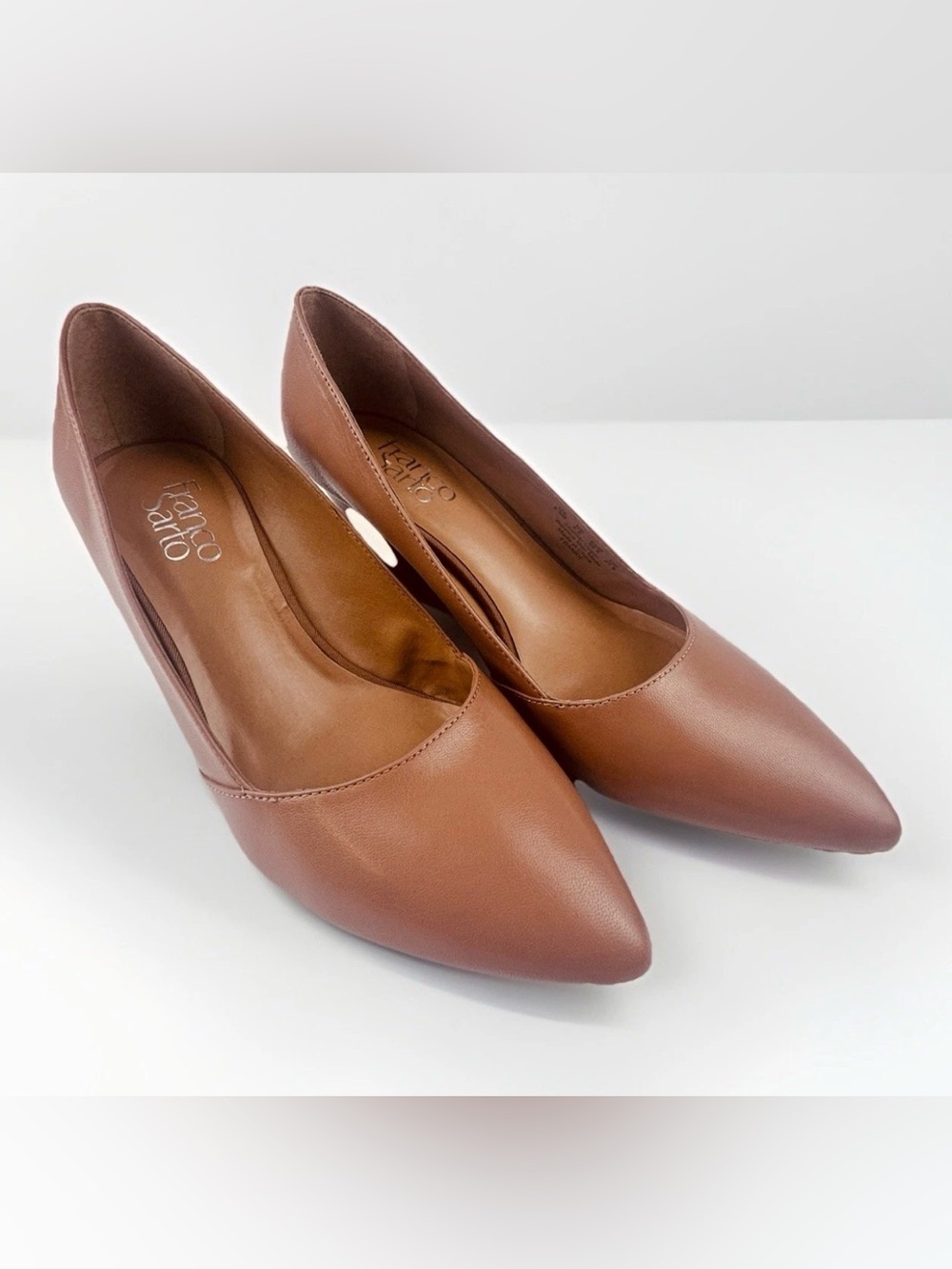 Franco Sarto Frankie Women’s 8.5 Nude Tan Minimalist Quiet Luxury Pointed Heels